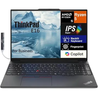 Lenovo ThinkPad E16 Gen 2 — General laptop with AMD Ryzen 5 7535U, 16GB RAM, 16-inch 60Hz display