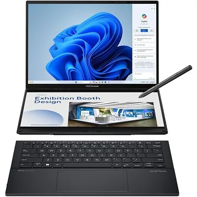 Lenovo Zenbook DUO UX8406CA-PS99T — Professional laptop with Intel Core Ultra 9 285H, 32GB RAM, Dual 14-inch 120Hz display